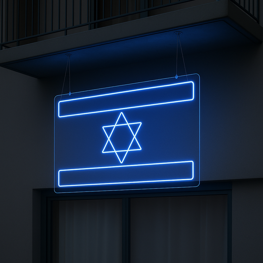 שלט ניאון דגל ישראל