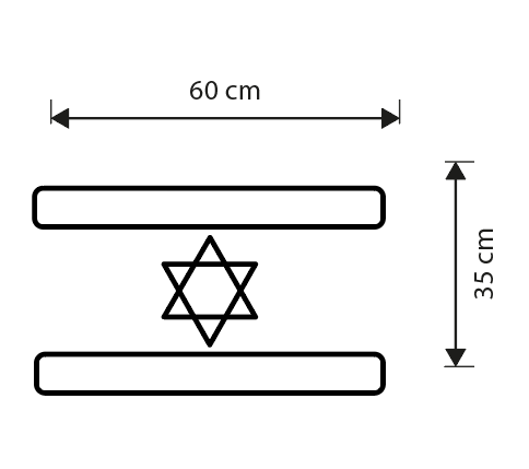 שלט ניאון כחול - שלט ניאון דגל ישראל