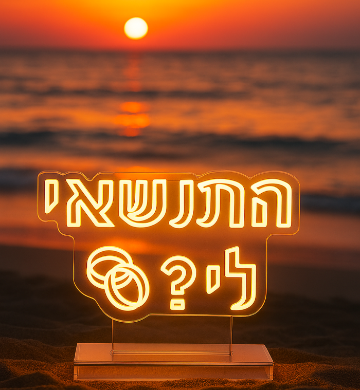 שלט ניאון להצעת נישואין - שלט ניאון התנשאי לי ? Will you marry me ?